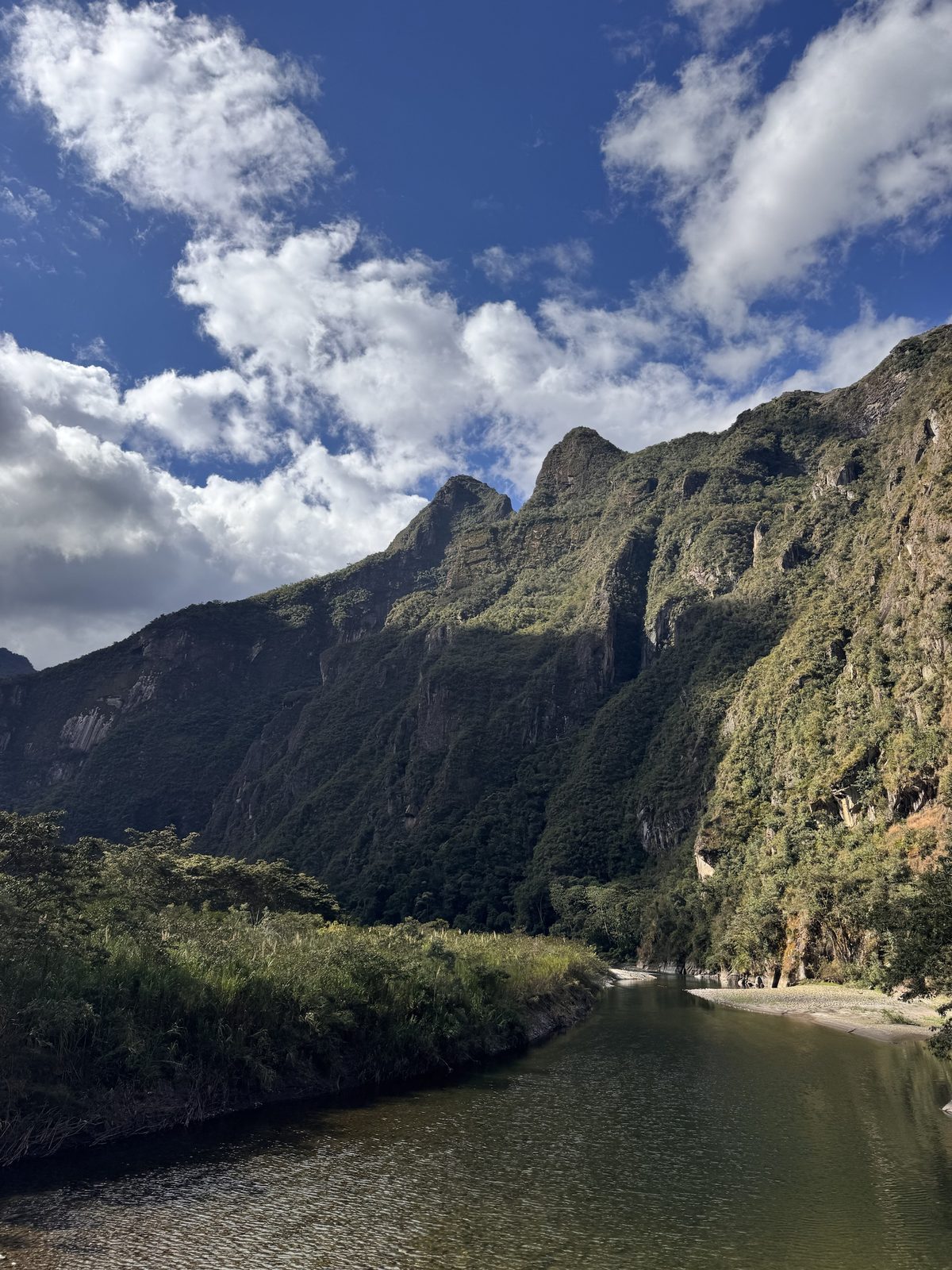 The Urubamba river valley below Machu Picchu